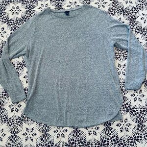 Ann Taylor Heather Gray Long Sleeve Top